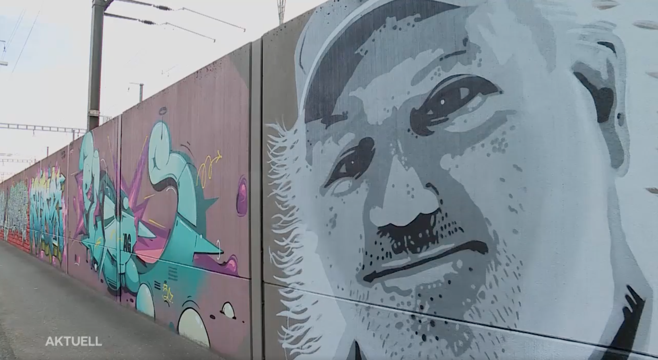 Peach Weber hat ein Graffiti-Portrait